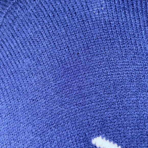 Kerri Rosenthal XOKR Women's Navy and White Striped Hoodie with Heart - Picture 7 of 7